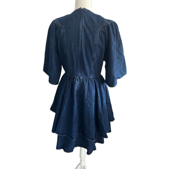 STATEMENTS BY ESTHER Denim Modest A Line Dress Size Medium - Picture 8 of 10